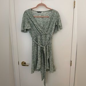SHEIN Green Wrap Dress